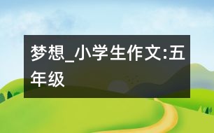 夢想_小學(xué)生作文:五年級