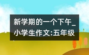 新學(xué)期的一個(gè)下午_小學(xué)生作文:五年級