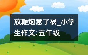 放鞭炮惹了禍_小學(xué)生作文:五年級