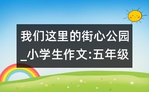 我們這里的街心公園_小學(xué)生作文:五年級