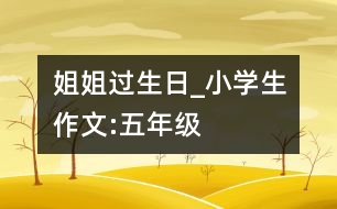 姐姐過生日_小學(xué)生作文:五年級