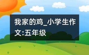 我家的雞_小學(xué)生作文:五年級(jí)