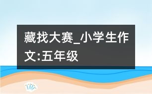 藏找大賽_小學(xué)生作文:五年級