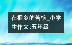 在桐鄉(xiāng)的苦惱_小學(xué)生作文:五年級(jí)