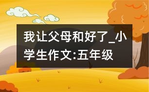 我讓父母和好了_小學(xué)生作文:五年級(jí)