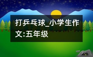 打乒乓球_小學(xué)生作文:五年級