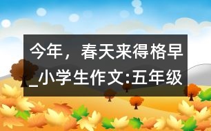 今年，春天來(lái)得格早_小學(xué)生作文:五年級(jí)