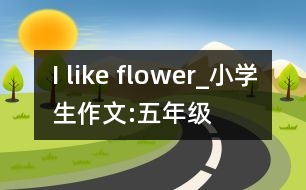 I like flower_小學(xué)生作文:五年級