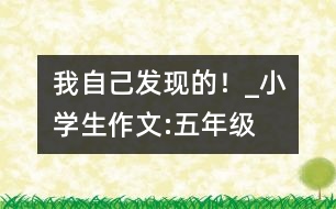 我自己發(fā)現(xiàn)的！_小學(xué)生作文:五年級