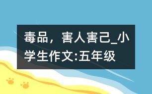 毒品，害人害己_小學(xué)生作文:五年級(jí)