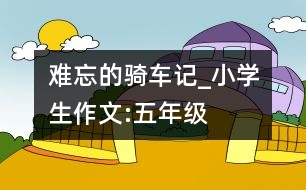 難忘的騎車記_小學(xué)生作文:五年級