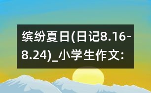 繽紛夏日(日記8.16-8.24)_小學(xué)生作文:五年級