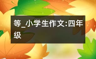 等_小學生作文:四年級