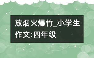 放煙火、爆竹_小學(xué)生作文:四年級(jí)