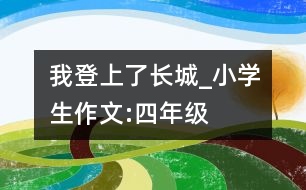 我登上了長(zhǎng)城_小學(xué)生作文:四年級(jí)