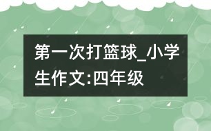 第一次打籃球_小學(xué)生作文:四年級