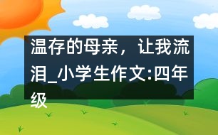 溫存的母親，讓我流淚_小學生作文:四年級