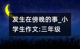 發(fā)生在傍晚的事_小學(xué)生作文:三年級(jí)