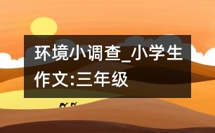 環(huán)境小調(diào)查_(kāi)小學(xué)生作文:三年級(jí)