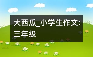 大西瓜_小學(xué)生作文:三年級(jí)