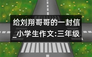 給劉翔哥哥的一封信_小學(xué)生作文:三年級