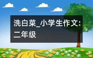 洗白菜_小學(xué)生作文:二年級(jí)