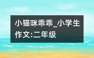 小貓咪乖乖_小學生作文:二年級