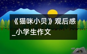 《貓咪小貝》觀后感_小學生作文