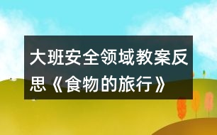 大班安全領域教案反思《食物的旅行》