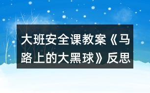 大班安全課教案《馬路上的大黑球》反思