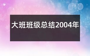 大班班級總結（2004年）