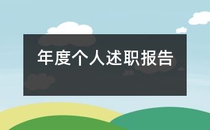 年度個人述職報告