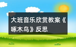 大班音樂(lè)欣賞教案《啄木鳥(niǎo)》反思