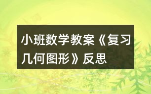 小班數(shù)學(xué)教案《復(fù)習(xí)幾何圖形》反思