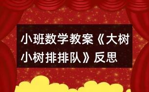 小班數(shù)學(xué)教案《大樹小樹排排隊》反思