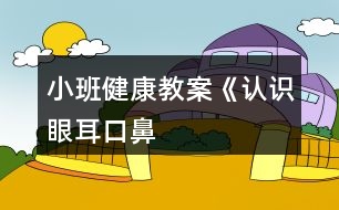 小班健康教案《認識“眼、耳、口、鼻”》反思