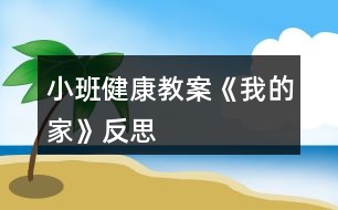 小班健康教案《我的家》反思