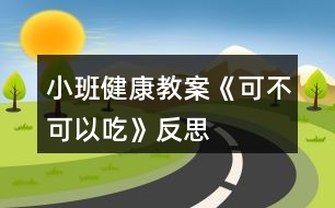 小班健康教案《可不可以吃》反思