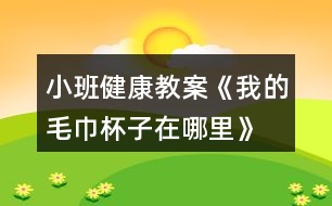 小班健康教案《我的毛巾、杯子在哪里》反思