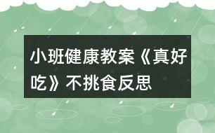 小班健康教案《真好吃》不挑食反思