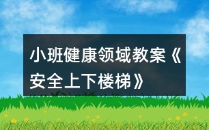 小班健康領(lǐng)域教案《安全上下樓梯》