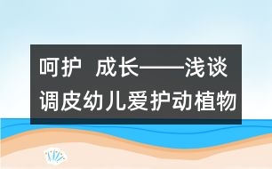 呵護  成長――淺談調(diào)皮幼兒愛護動植物情感之培養(yǎng)