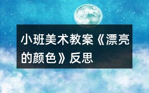 小班美術教案《漂亮的顏色》反思