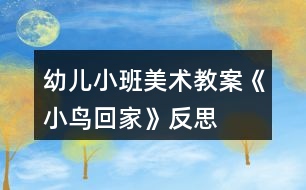 幼兒小班美術(shù)教案《小鳥(niǎo)回家》反思