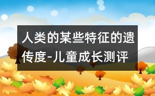 人類的某些特征的遺傳度-兒童成長測評