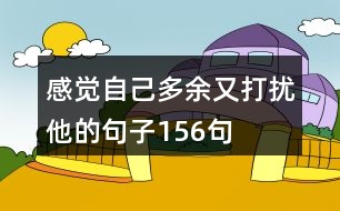 感覺(jué)自己多余又打擾他的句子156句