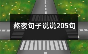 熬夜句子說說205句