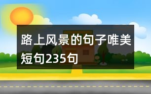 路上風(fēng)景的句子唯美短句235句