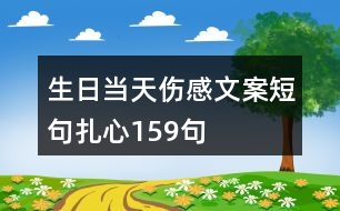 生日當天傷感文案短句扎心159句