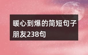 暖心到爆的簡短句子朋友238句